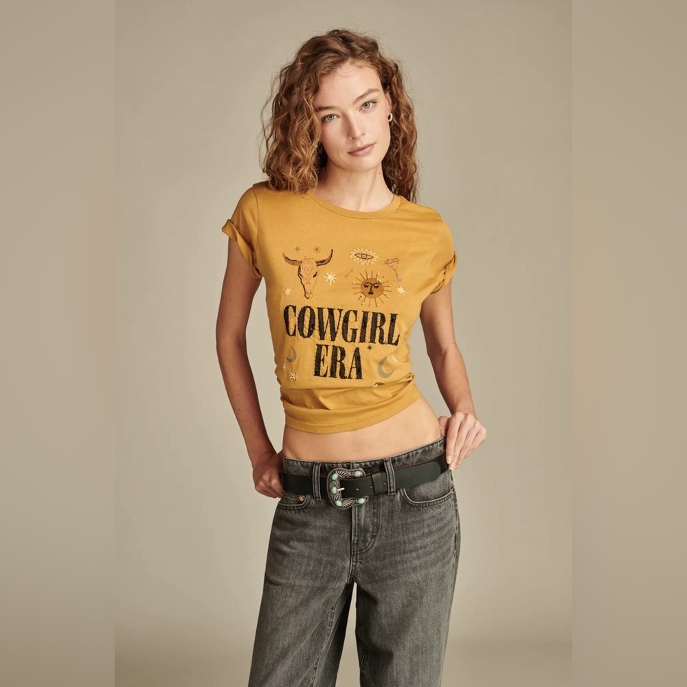 Lucky Brand CowGirl Era Classic Country concert tee Small